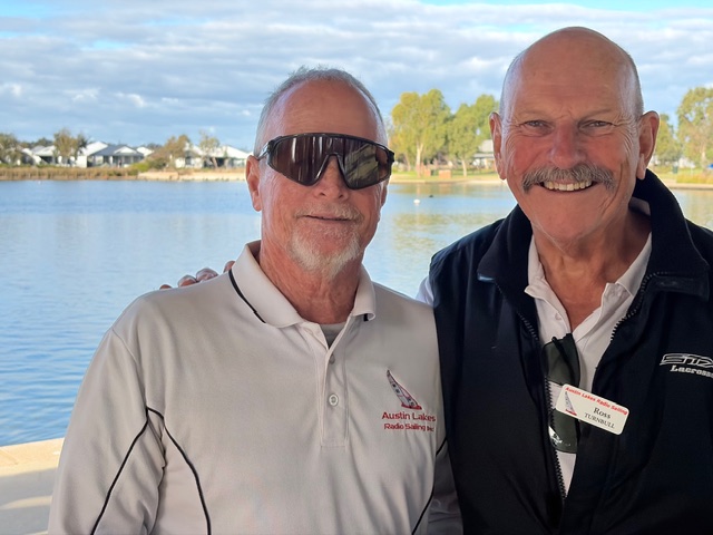 Graeme Elliott (L) sailed most regattas in DF95 class